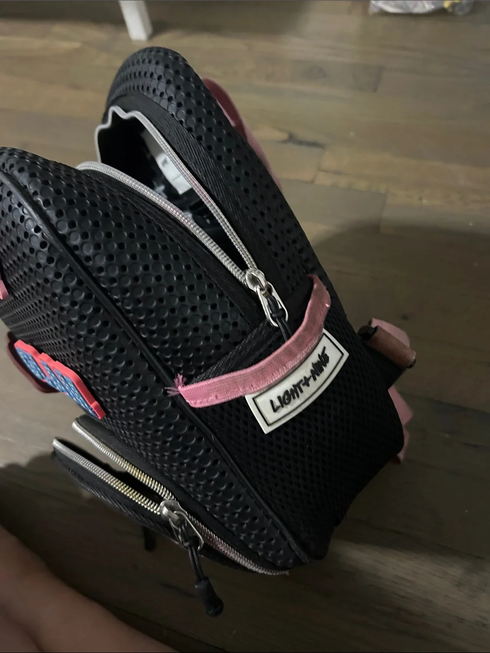 Light plus nine Black and Pink Mini Backpack (the nimix are removable)
